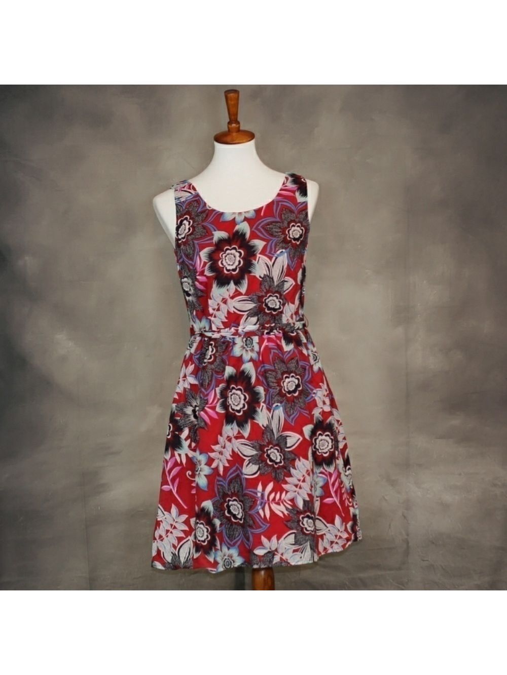 Talbots 100% cotton red floral sundress 6P